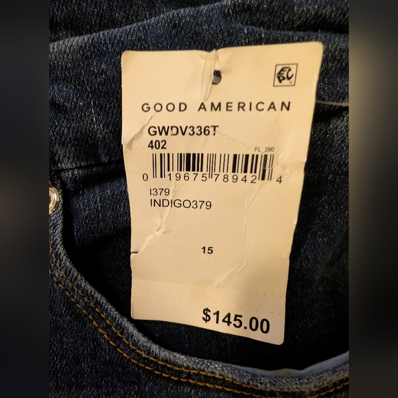 Good American Good Waist Skinny High Rise Crop Jean Size 15, NWT - Picture 8 of 8